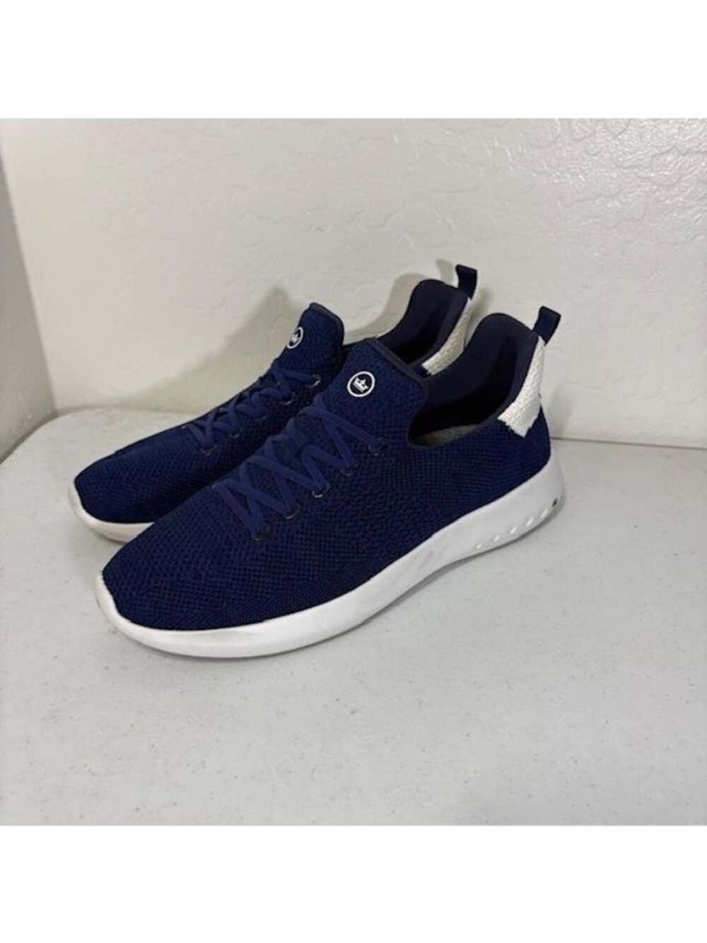 Peter Millar Knit Shoes Womens Size 9 Navy White Casual Comfort Walking Sneakers